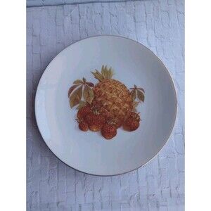 Bareuther Waldsassen Bavaria Porcelain Dessert Plate Featuring Fruits and Nuts